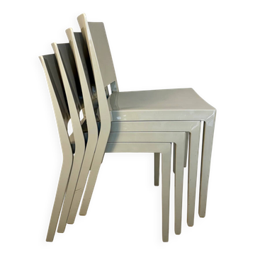 Set of 4 Lizz chairs by Piero Lissoni for Kartell