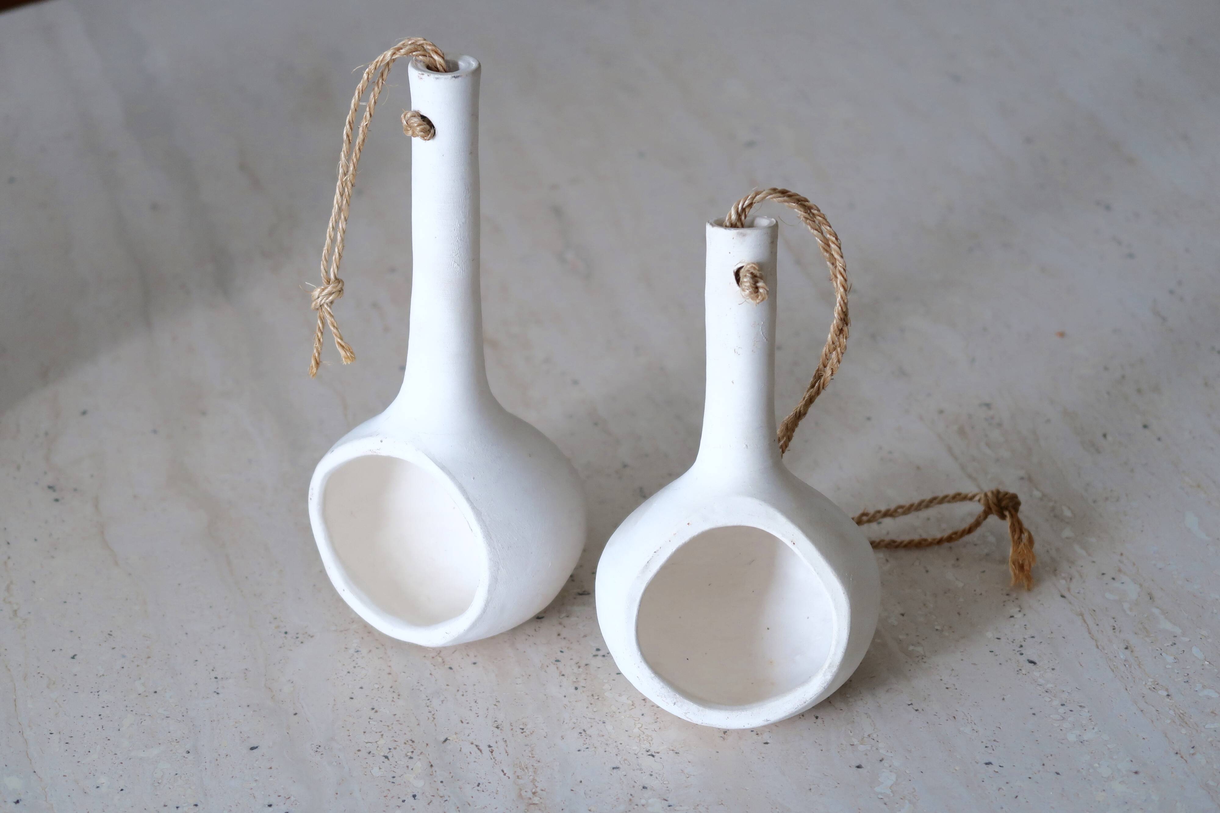 Ceramic pendant lamps by Jacques Lignier, Vallauris, 60s