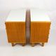 Set of 2 nightstands with glass tops from N. Domov, 1970s