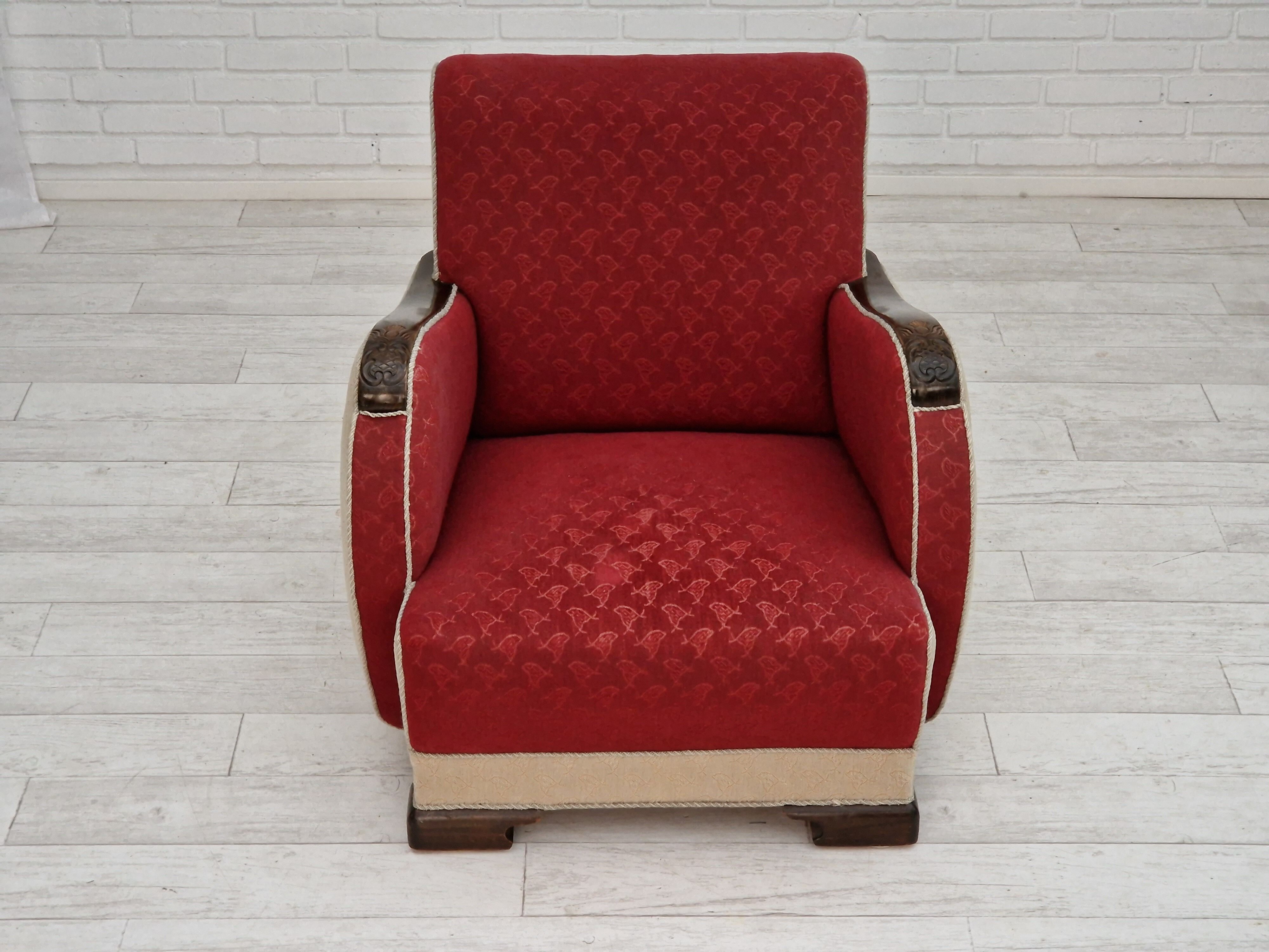 1950s, scandinavian art deco chairs, original condition