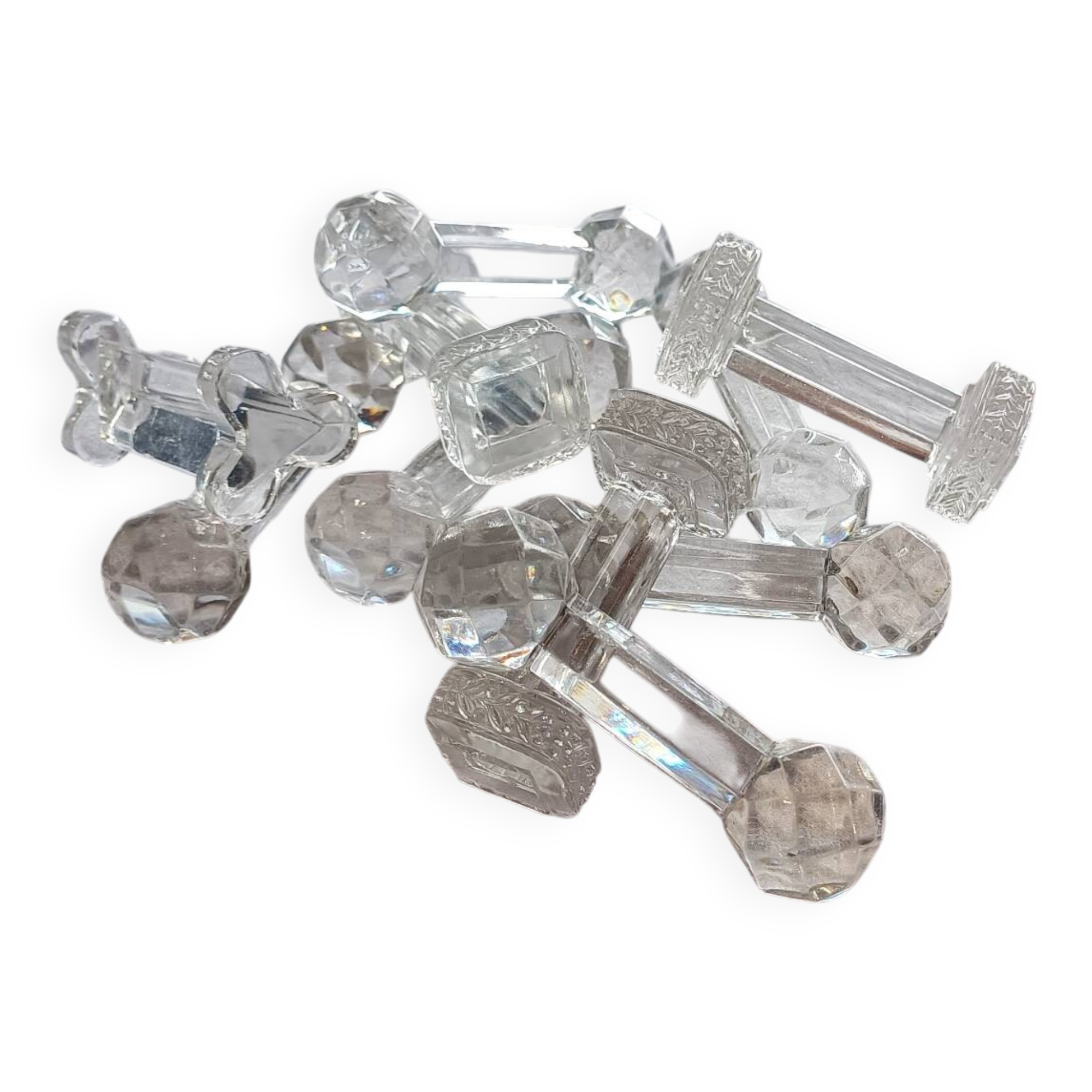 12 French knife rests, Art Nouveau period, 1900s.