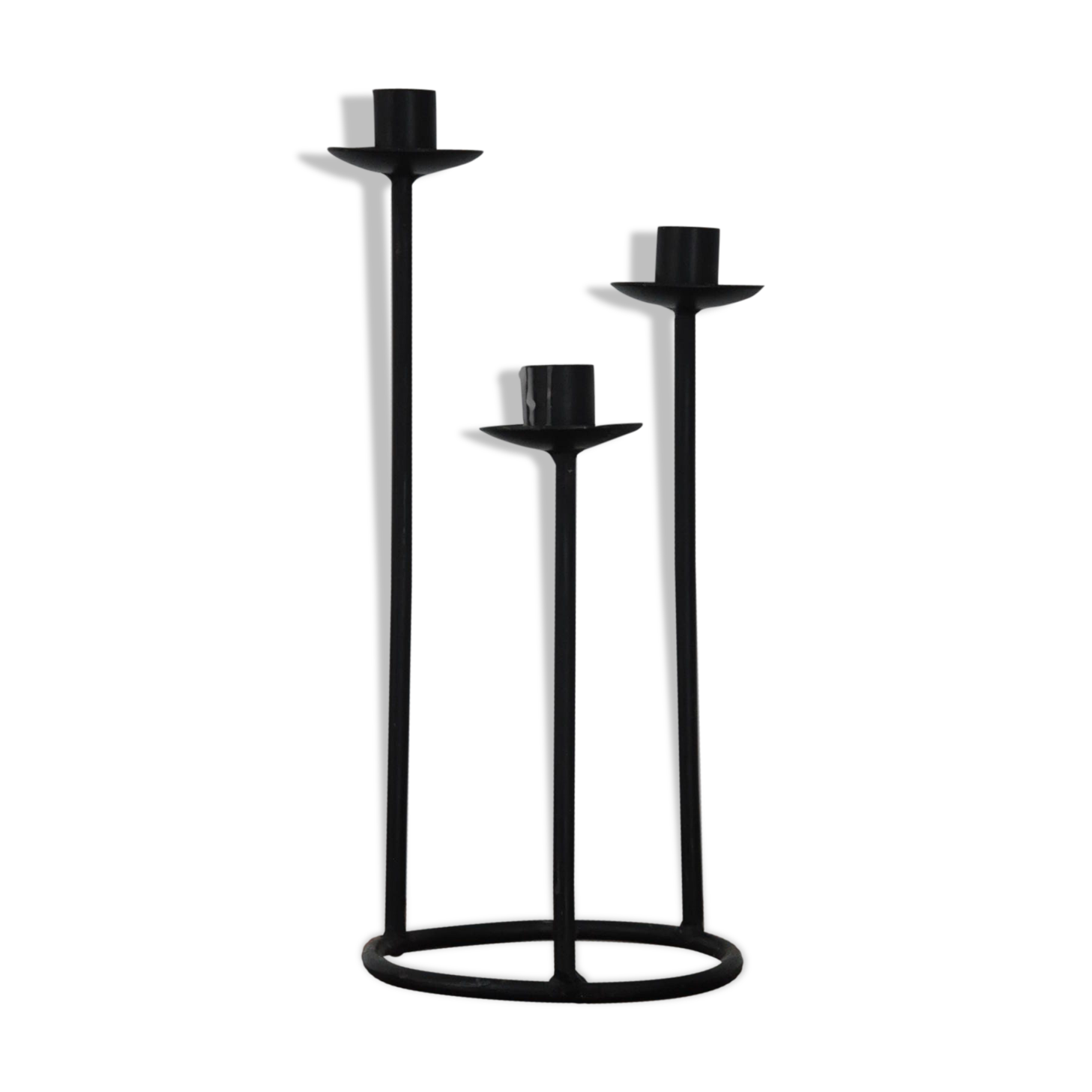 Bougeoir, candlestick 3 Scandinavian metal lights