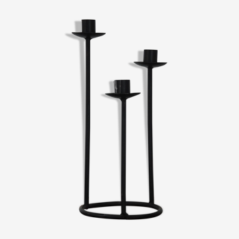 Bougeoir, candlestick 3 Scandinavian metal lights