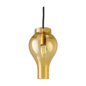 Suspension en verre jaune