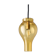 Yellow glass pendant lamp with bubbles