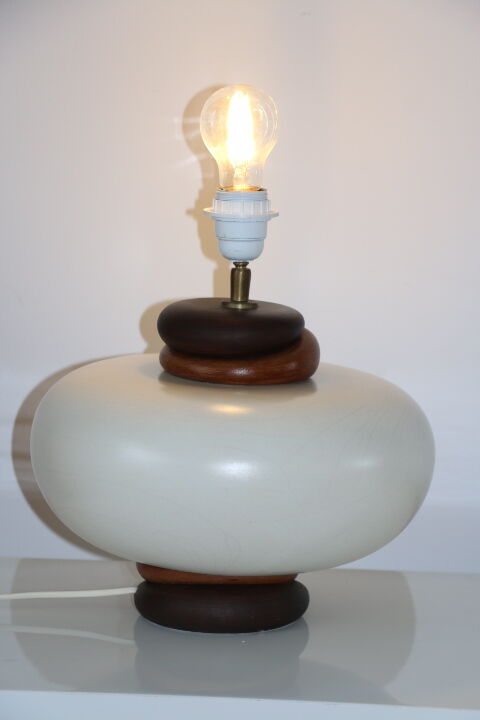 Kostka ceramic and wood lamp foot 400mm