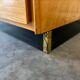 Mini commode vintage en bois avec plateau en formica
