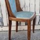 Gondola chair, empire spirit, blue velvet, dark oak, early twentieth century.