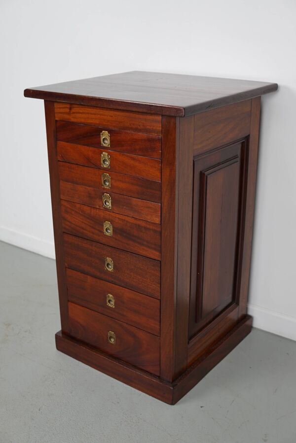 Cabinet de collection ancien en acajou anglais, XIXe siècle