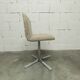Swivel chair in chrome and clean, sturdy patterned fabric from the 1970s.