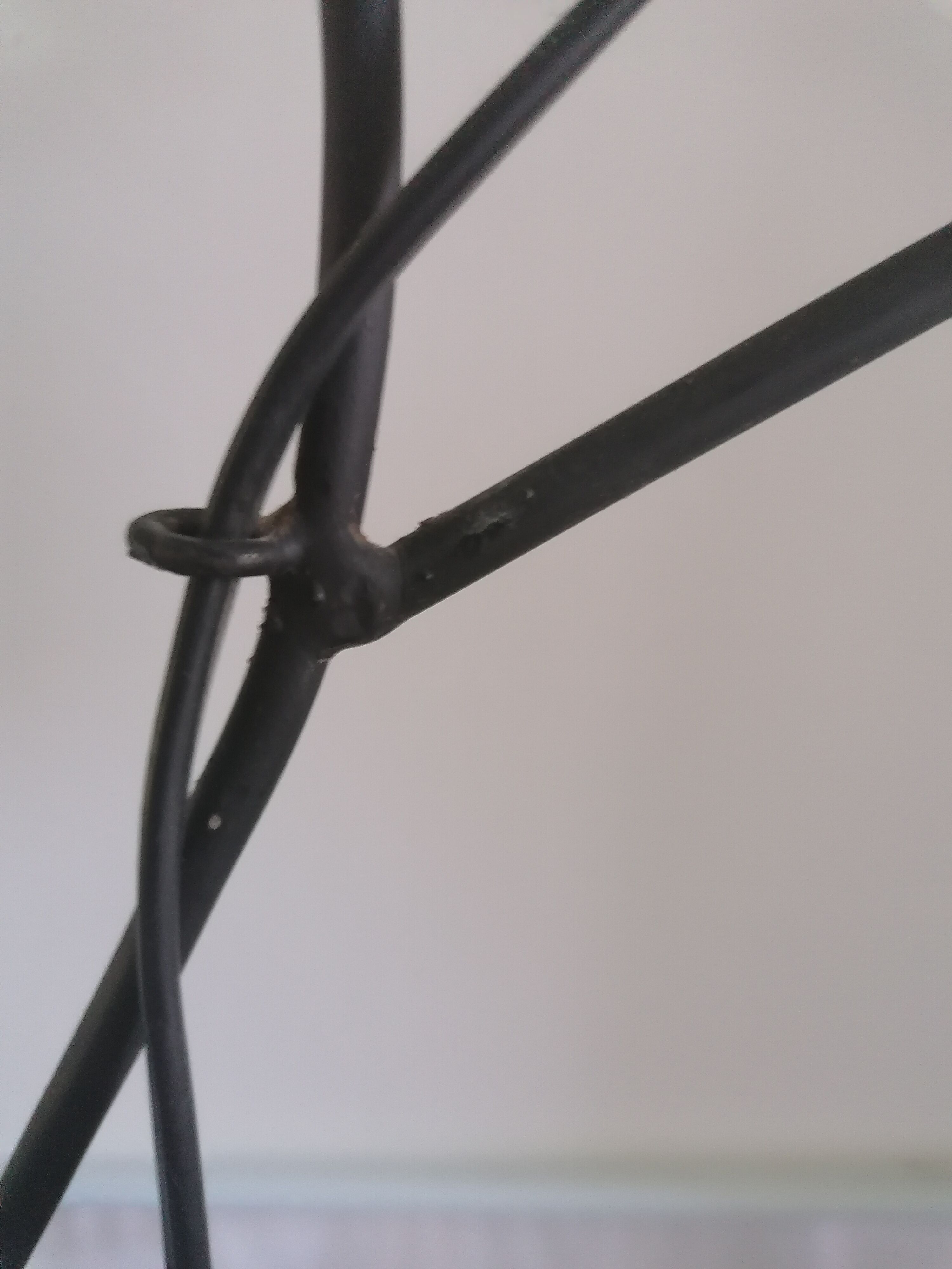 Hirondelle floor lamp by Patrice Gruffaz steel and bronze