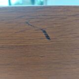 commode pieds compas, osier, vintage