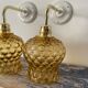 Set of two new electrified bubble glass sconces