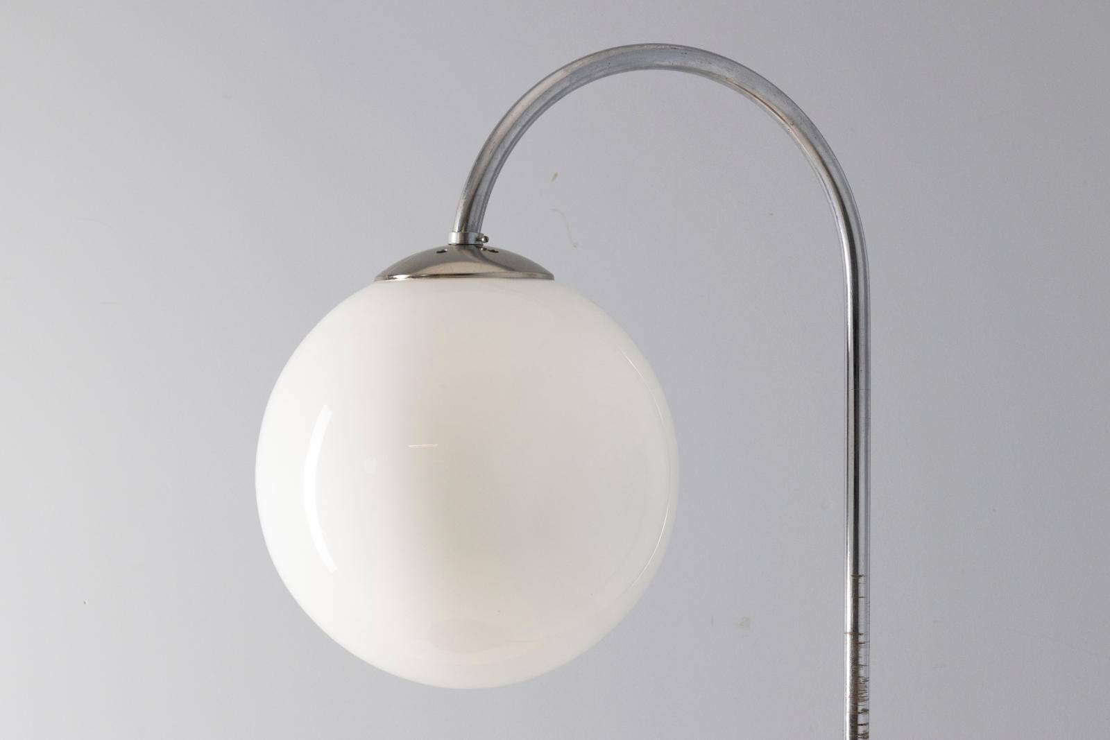 Standard lamp with table, Jindřich Halabala, 1930s–40s, Czechoslovakia