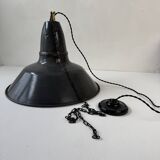 Old industrial pendant light 44 cm