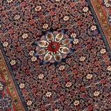 Traditional persian rug antique blue red handwoven wool carpet area rug- 145x202cm