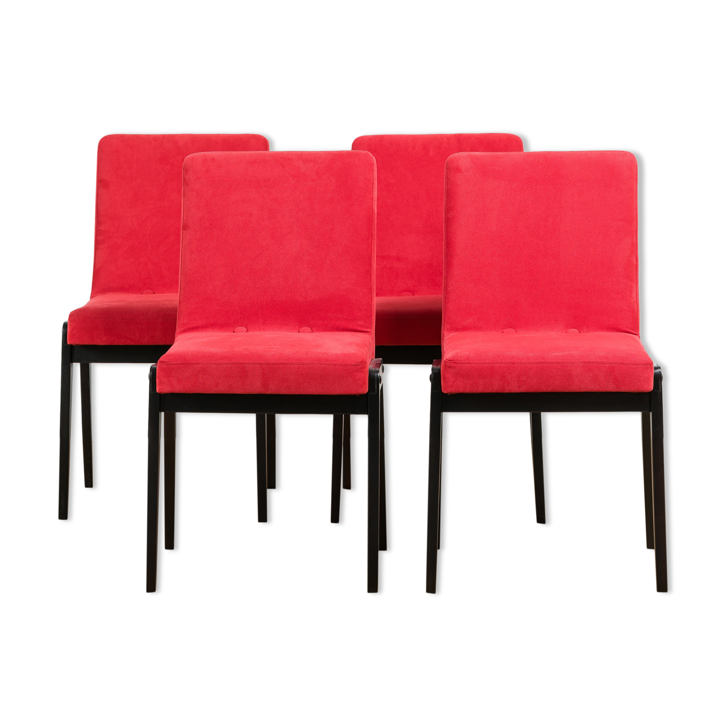 Ensemble de 4 chaises AGA par J. Chierowski, années 70