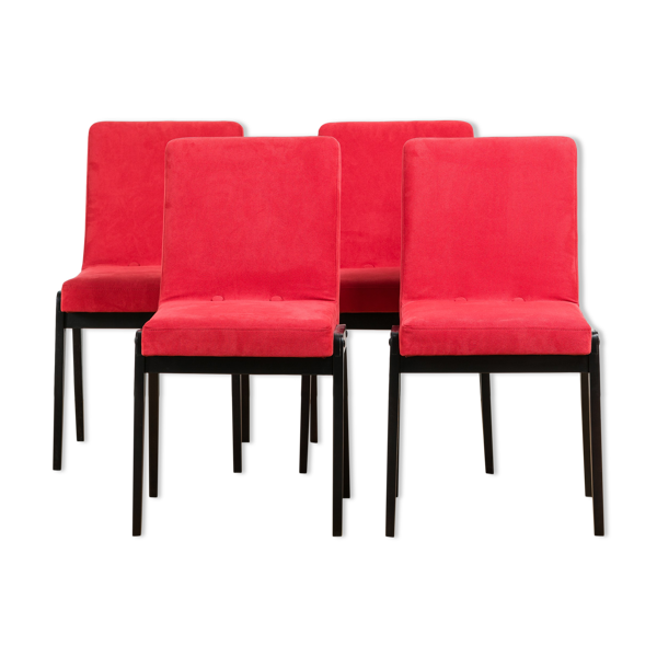 Ensemble de 4 chaises AGA par J. Chierowski, années 70 Ensemble de 4 chaises AGA par J. Chierowski, années 70