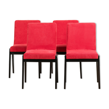 Ensemble de 4 chaises AGA par J. Chierowski, années 70
