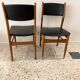 Chaise scandinave bois et simili noir