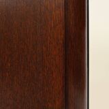 Large Art Deco console or pedestal in dark oak veneer, Belgium, 1920s