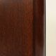 Large Art Deco console or pedestal in dark oak veneer, Belgium, 1920s