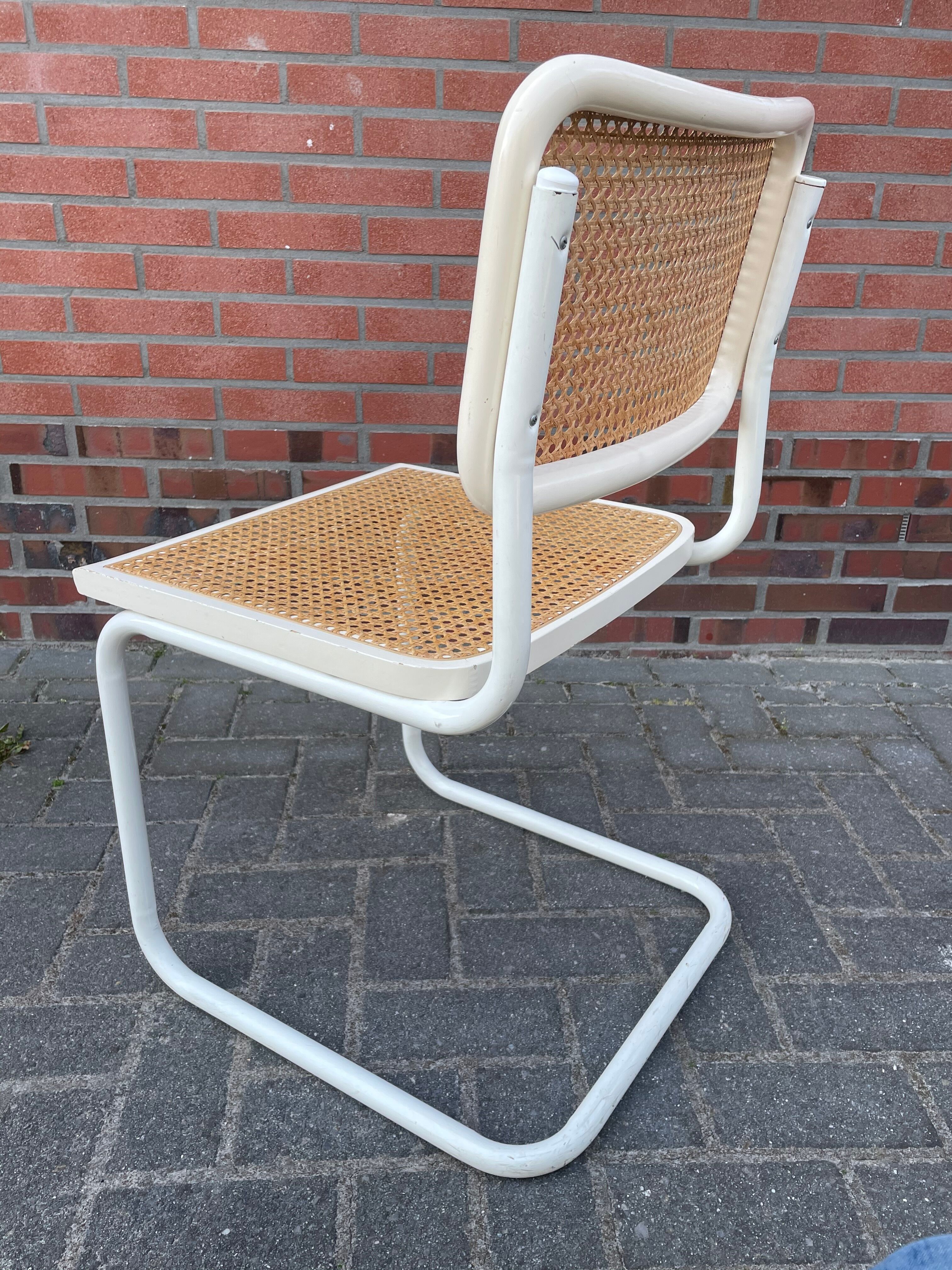 Cesca dining room chair designed by Marcel Breuer