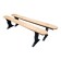 Pair of large wooden benches