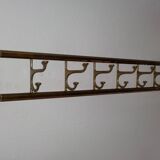 Vintage Art-Deco brass Wall Coat Rack France, 1940s