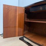 Art Deco Sideboard in Macassar, Marble & Chrome, France, 1930