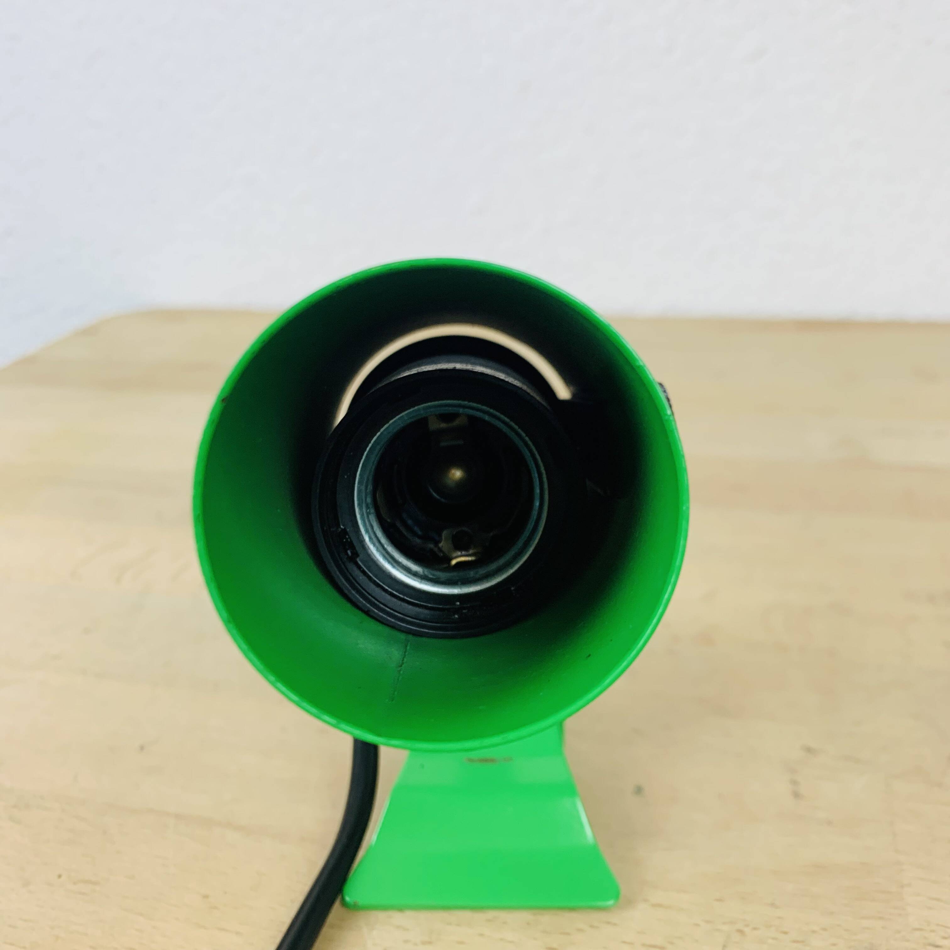 70s green clamp spot light