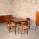 Extendable dining table "flip-top"/"wallet" Scandinavian vintage teak by Nils Jonsson for TROEDS