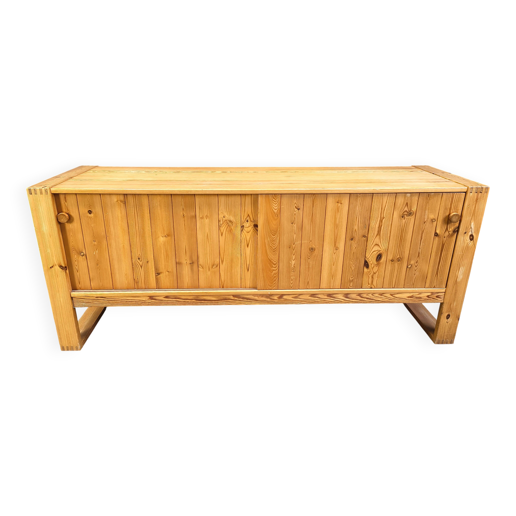 Scandinavian pine wood sideboard, 1960s