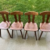 Set of 4 1960s Brutalist Style Bistro Chairs