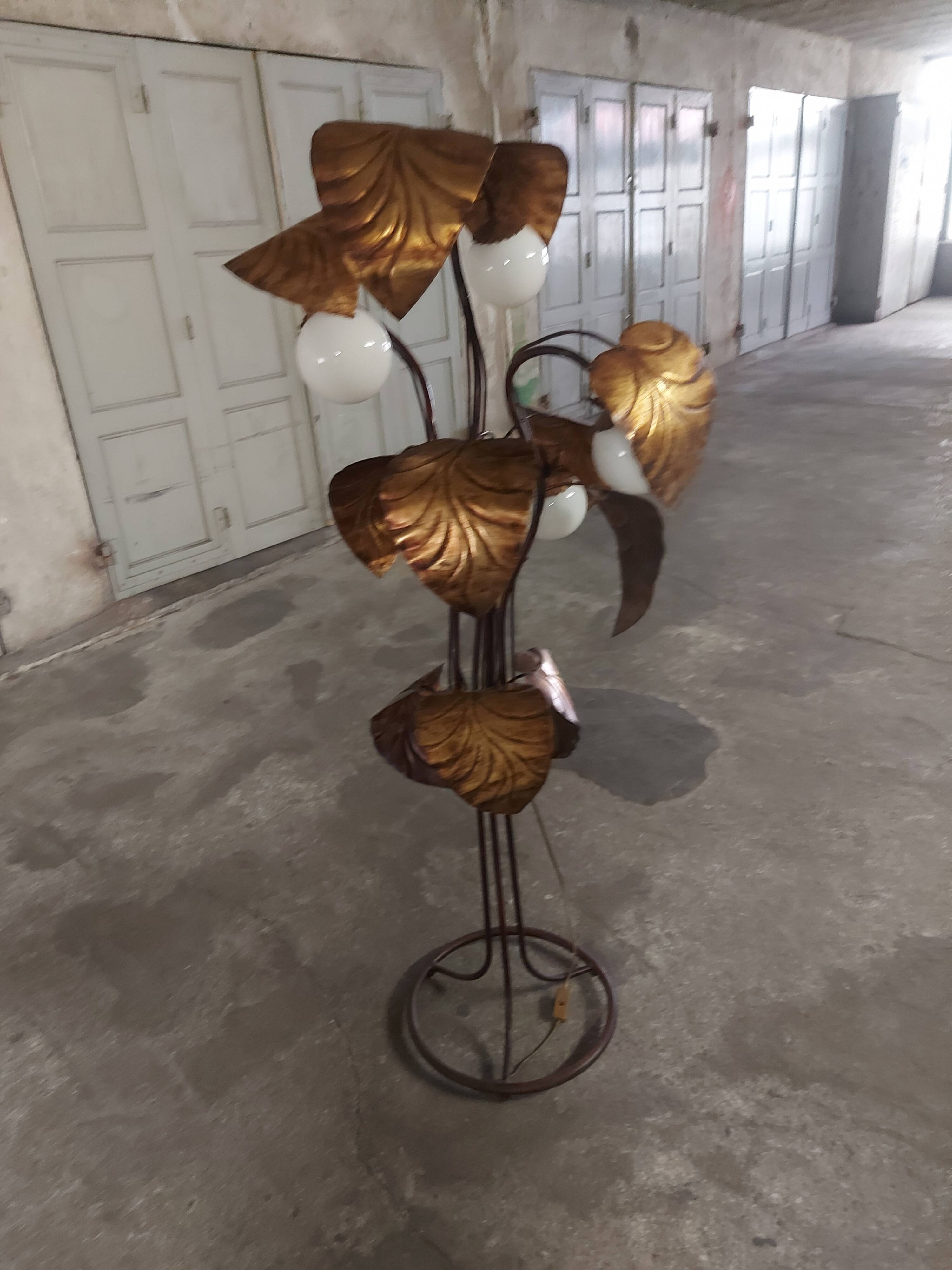 Floor lamp rhubarb leaf 70s