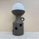 Large Doria Leuchten ceramic table lamp / floor lamp, 1970s