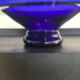 Empty pocket vintage cut in blue glass paste