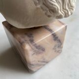 Bust of Zeus in plaster and marble