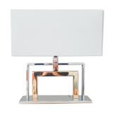 Bi-metal lamp with white lampshade