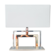 Lampe bi-metal avec abat-jour blanc