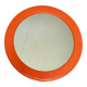 Round mirror Syla plastic orange vintage 1960-70