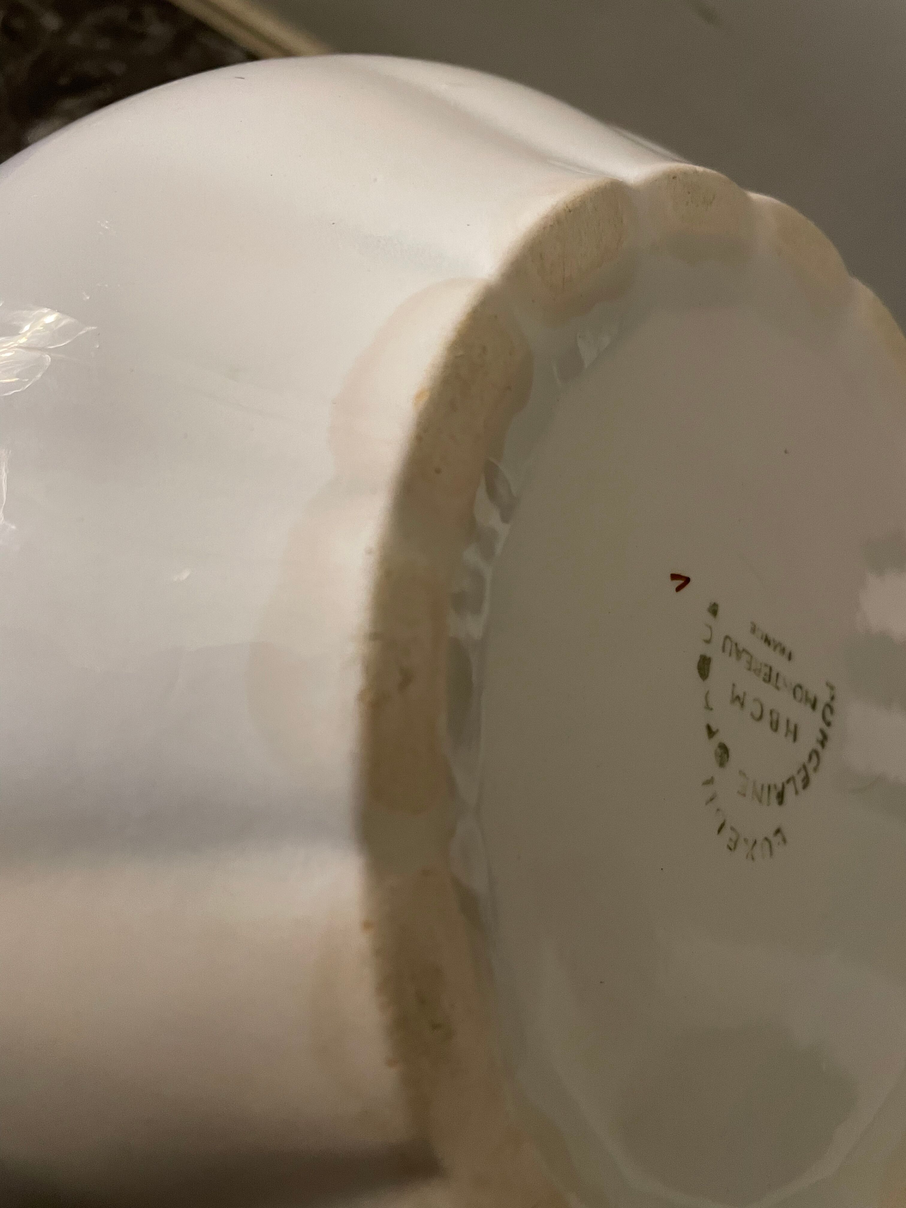 Salad bowl "HBCM, Montereau, France" diam 21 cm