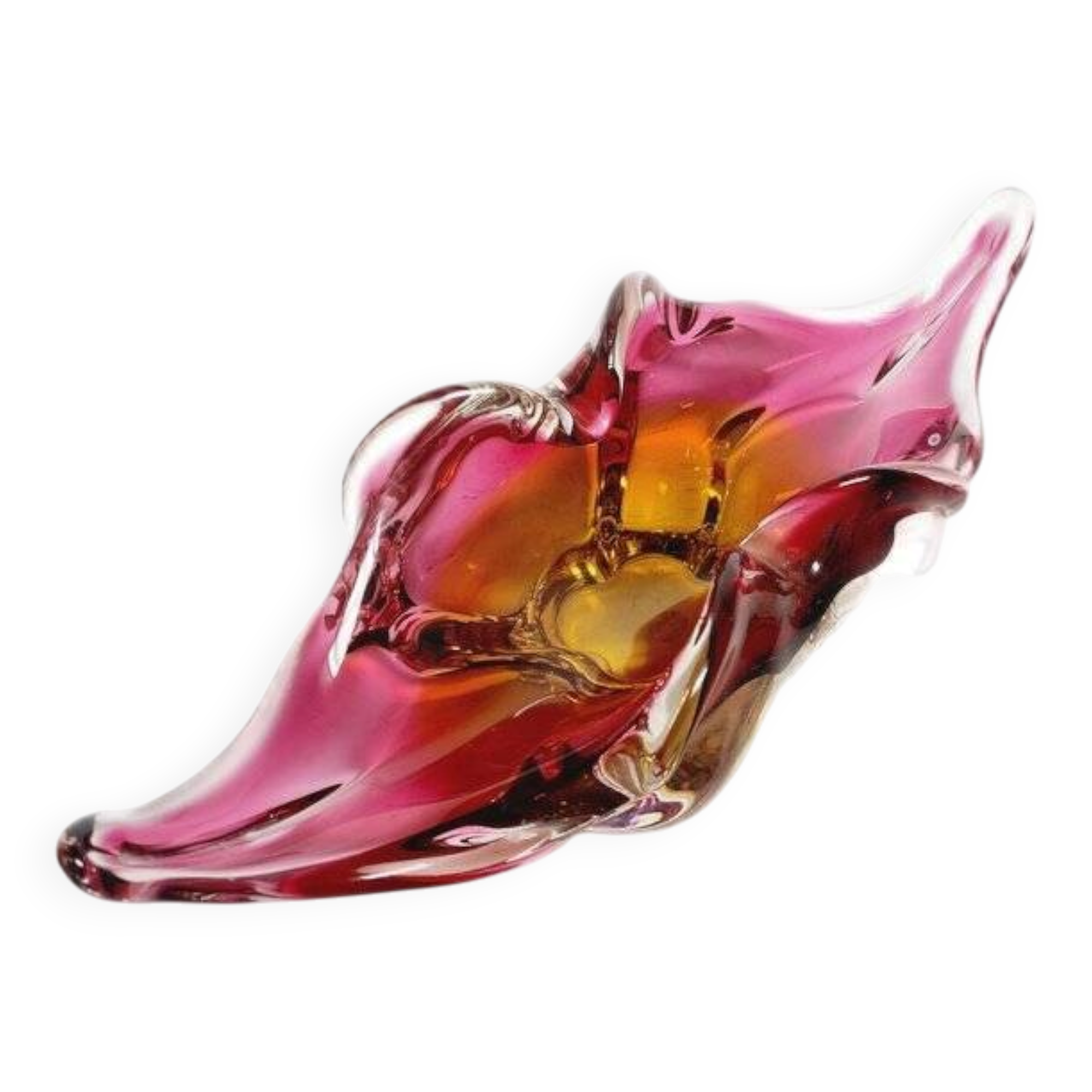 Decorative bowl by J. Hospodka for Chribska Glassworks, Czechoslovakia, 1960s
