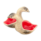 Duo goose-shaped goose and pepper shaker in ceramic
