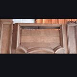 Cheminée et trumeau de château XVIIIe en chêne