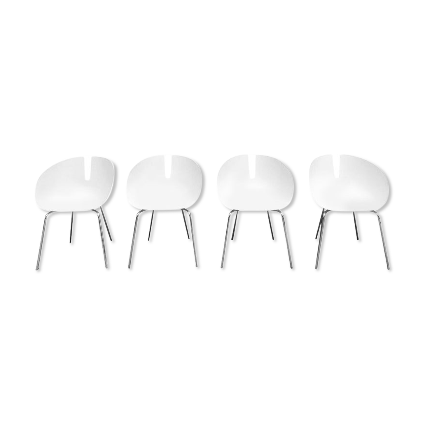 White Fjord Moroso Chairs by Patricia Urquiola, 2002, Set of 4