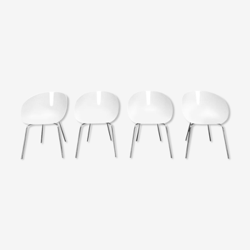 White Fjord Moroso Chairs by Patricia Urquiola, 2002, Set of 4