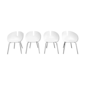 White Fjord Moroso Chairs by Patricia Urquiola, 2002, Set of 4