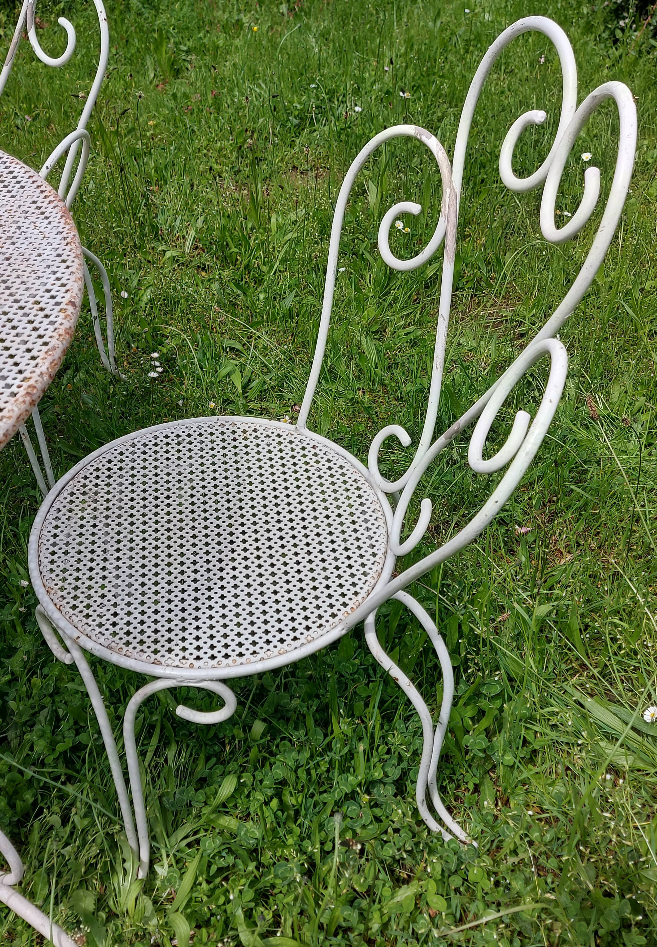 Wrought iron garden furniture circa 1950