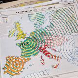 Geographic map cabinet